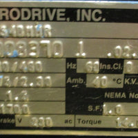 Sew Eurodrive FA70DT90S43MHR Gearmotor DFT90S4BMHR 177.18:1 Ratio 1.5 HP