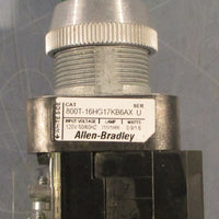Allen Bradley 800T16HG17KB6AX Ser U 30mm Selector Switch 800T PB 120V 0.9/1.6W