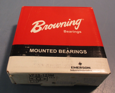 Browning 17/16" 2 Bolt Mounted Ball Bearing VF2S123M, Set Screw Locking
