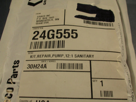 GRACO REPAIR KIT, PUMP,  U CUP SEAL, 12:1 SANITARY - 24G555