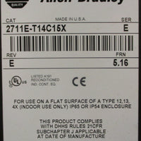 Allen Bradley 2711ET14C15X Series E Panel View 1400e FRN 5.16