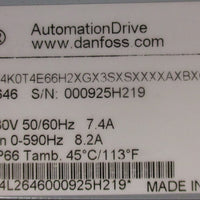 Danfoss VLT Automation Drive 134L2646 4kW 5HP NEMA 4X IP66 3X380-480V In