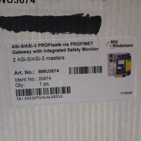 BIHL WIEDEMANN ASi-5/ASi-3 PROFisafe via PROFINET Gtwy w/Safety Monitor BWU3674