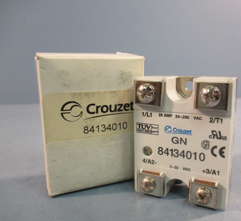 Crouzet GN 84134010 Solid State Relay 25 Amp 24-280 VAC / 3-32 VDC