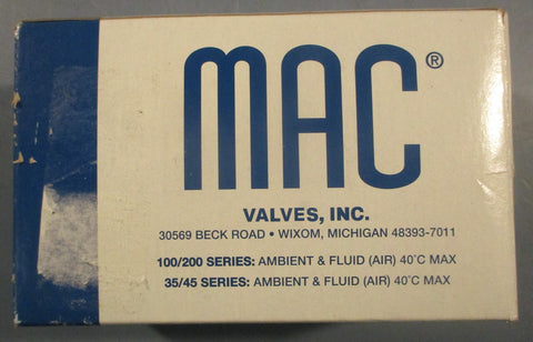 Mac 82AEC000TMDAAP1DL Solenoid Valve Vac  150PSI TMDAAJ1DL