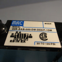 MAC Valves, Inc Pnuematic Manifiold Assembly w/92BBAB000DMDDAP1DM Valves