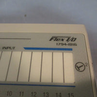 AllenBradley Sink Input Flex I/O PLC Module 24VDC DIN Rail 1794IB16