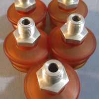 Acla 370335.7 Bellows Suction Cup 2.5 Fold 34mm OD 28mm H 9mm Adapter D Lot of 5