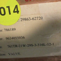Alfa Laval 761TR-21W-29S-3-316L-12-1 Single Seat Sanitary Valve 700 Series 3" OD