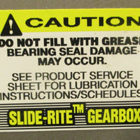 Tolomatic 02210400 Left Hand Slide Rite Gearbox 1:1 Ratio 3/4" x 3/4"