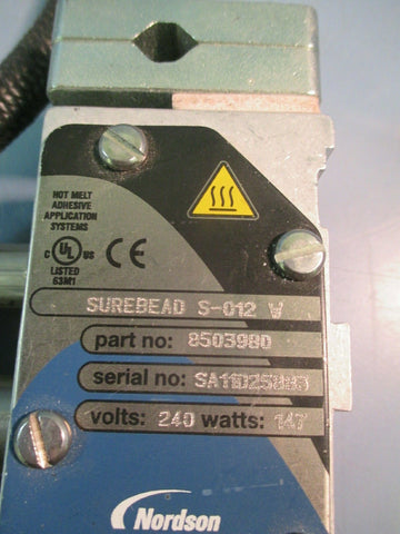 NORDSON Surebead Hot Melt Gun 8503980 S012 W SA11D25883