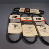 Lot of (4) Gates TruFlex VBelts 3/8" Wide Choose Your Size 1200 3L220