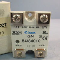 Crouzet GN 84134010 Solid State Relay 25 Amp 24-280 VAC / 3-32 VDC