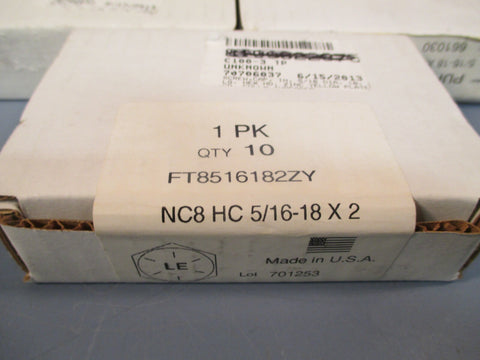 Lot of 6 Screw Cap Qty10 NC8 HC 5/1618 X2 FT8516182ZY