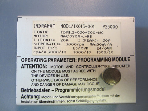 Indramat Programming Module MOD1/1X013-001 NWOB