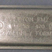 Appleton 470 11/4" Conduit Outlet Cover Form 7 51/2" L 21/4" W  (Lot of 9)