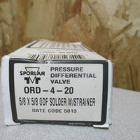Sporlan Pressure Differential Valve 5/8 x 5/8 ODF Solder w/Strainer ORD420