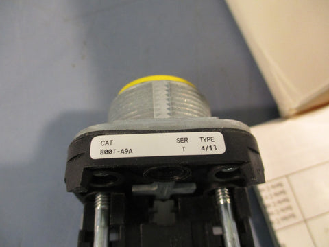 Allen Bradley 800TA9A Yellow Flush Head Push Button Series T Nonilluminated