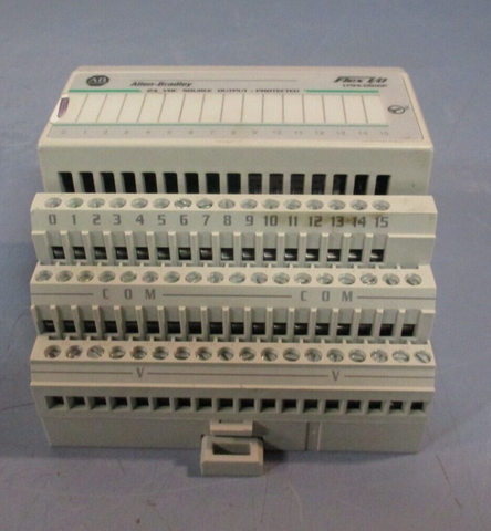 Allen Bradley 1794-OB16P Flex I/O 24VDC Source Output Module with 1794-TB3 Base