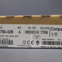 Allen-Bradley Compact I/O 16-PT. Sink Source Input Module Ser. A 1769-IQ16