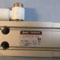 SMC ZCDUKC1610D Compact Cylinder 16mm Bore 10mm Stroke 100psi Max