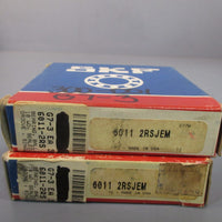 Lot of (2) SKF Deep Groove Ball Bearing 6011 2RSJEM