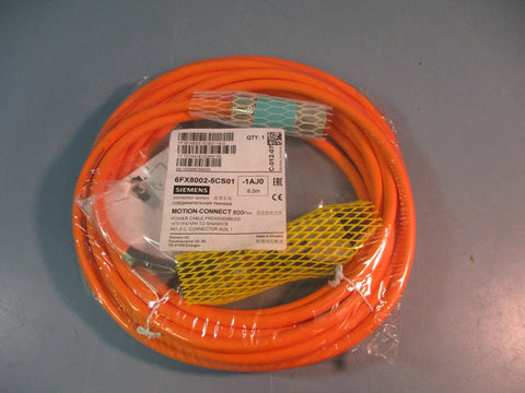Siemens Power Cable Preassembled 6FX80025CS011AJ0 8.0M NEW