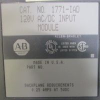 Allen Bradley 1771IAD Input Module 120V AC/DC 0.25AMPS