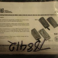 Omron 445070810 Actuator MA Series 10m Pre Wired Cable MAS2DSC10 1 N/C + 1 N/O