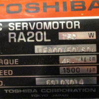 Toshiba WFA00750VSQA AC Servo Motor RA20L 750 W, 1500 RPM w/ DC Brake NWOB