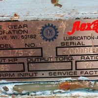 Grove Gear TM1753 Flexaline 30:1 Ratio Gear Reducer 0.61 Input HP