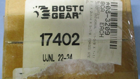 Boston Gear UJNL 22-24 Universal Joint, Forged Steel, 1.375" x 1.5" Bore 17402