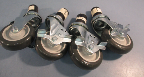 Lot of 4 Swivel Caster Wheels for ULINE Worktable/Utility Stand 4"x1-1/4" H-5746