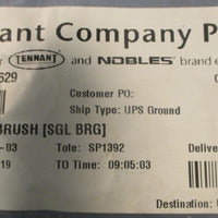 Tennant 1057629 Plug Idler Brush Single Bearing FAG 6202RSR M3412047.HB