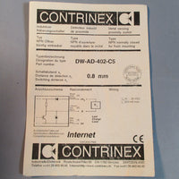 Contrinex DWAD402C5 Metal Sensing Proximity Switch 0.8mm New