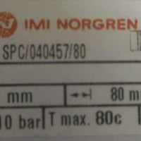 Norgren SPC/040457/80 Pneumatic Actuator 60mm Bore 80mm Stroke 110Bar