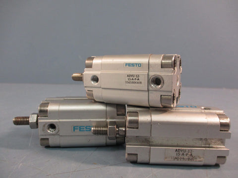 LOT OF (3) FESTO ADVU-12-15-A-P-A (156588) Compact Air Cylinder