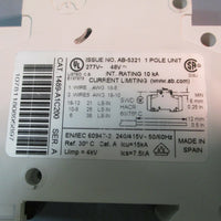 Allen Bradley Circuit Breaker 1489A1C200 20 Amp 277 Volt Single Pole Unit
