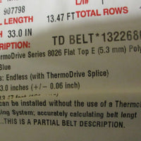 Intralox Thermodrive Series 8026 Conveyor Belt Flat Top E 13.47' L x 33" W