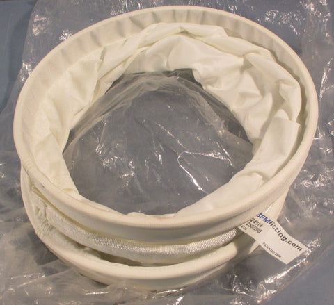 BFM Fitting 24314 Filter Sleeve White Polyester 10" ID 101/12" OD 10" L