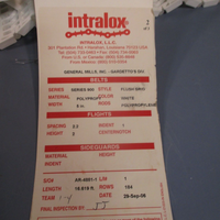 INTRALOX WHITE CONVEYOR BELT, FLUSH GRID POLYPROPYLENE 16FT SERIES 900