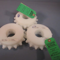 Lot of 3 Ashworth Flange Sprocket 16 Teeth w/Keyway Part# P001037369