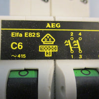 AEG Elfa E82S C6 Miniature Circuit Breaker 277/480V 2 Pole 6A E82SC6 Box of 6