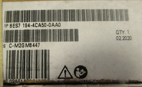 Siemens Simatic ET200 6ES7 194-4CA50-0AA0 Connecting Module 24VDC