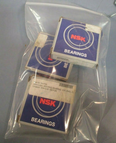 NSK Bearings Ball Bearing (Lot of 3) 6205ZZNR