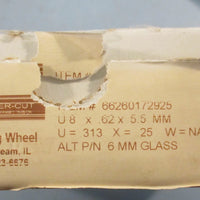 Super Cut 66260172925 Grinding Wheel 6MM Glass 7600 RPM 51/2" ID 8" OD