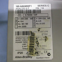 Allen Bradley 160AA04NSF1 Series C 1H.P. Speed Contoller