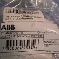 (Lot of 8) ABB Connectors (3) Male 2TLA020055R1100 (5) Female 2TLA020055R1000