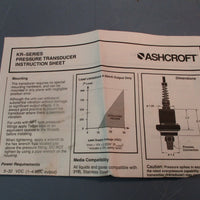 Ashcroft KR-Series Pressure Transducer KR-7-C-SL-02-15-C144-85#&VACXR NEW