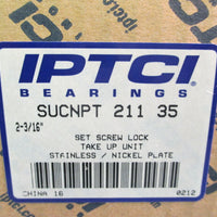 IPTCI Resistant Take Up Unit SUCNPT 21135 Nickel Plated 23/16" Set Screw Lock